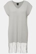 Vest, frynsekant oversized, rund hals, ermeløs