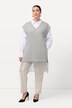 Vest, frynsekant oversized, rund hals, ermeløs