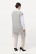 Vest, frynsekant oversized, rund hals, ermeløs