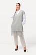 Vest, frynsekant oversized, rund hals, ermeløs