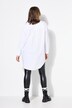 Shirtblouse, oversized, knoopsluiting, overhemdkraag
