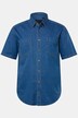 Denim shirt, denim, halflange mouwen, Modern Fit, kent-kraag, tot maat 8XL