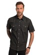 Džínová košile, krátké rukávy, Kent límeček, Modern střih, do 8XL, v prodloužené velikosti