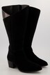Veloursleder-Stiefel, XL-Schaft, Reißverschluss, Weite H