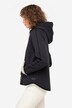 Sweat fabric hoodie jacket with long raglan sleeves and teddy fabric lining