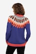 Noorse trui, wolmix, opstaande kraag, lange mouw, met gerecycled polyester