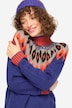 Noorse trui, wolmix, opstaande kraag, lange mouw, met gerecycled polyester