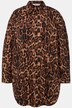 Oversized Leopard Print Button Down Shirt