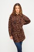 Oversized Leopard Print Button Down Shirt