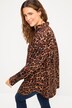 Oversized Leopard Print Button Down Shirt
