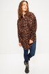 Oversized Leopard Print Button Down Shirt