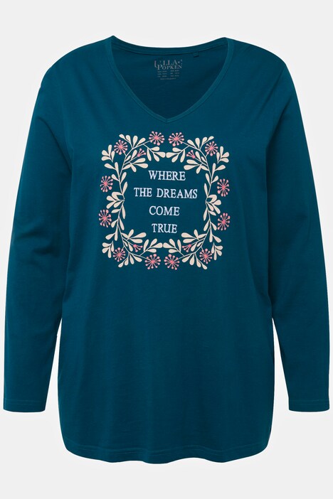 Embroidered Long Sleeve Pajama Set