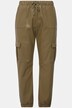 Lederoptik Hose, High Waist, Elastikbund, Cargotaschen