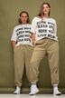 Pantaloni unisex di felpa con taglio della gamba ampio e cintura elastica