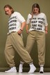 Pantaloni unisex di felpa con taglio della gamba ampio e cintura elastica