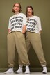 Pantaloni unisex di felpa con taglio della gamba ampio e cintura elastica