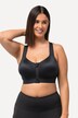 Soutien-gorge de sport, sans armatures. Bretelles croisées et fermeture à glissière.