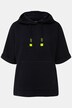 Sweat-slipover, vaffeljacquard, hætte, kængurulomme, OEKO-TEX