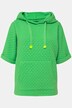 Sweat-slipover, vaffeljacquard, hætte, kængurulomme, OEKO-TEX