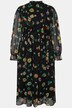 Floral Layered Chiffon Balloon Sleeve Dress