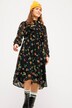 Floral Layered Chiffon Balloon Sleeve Dress
