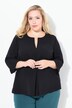 Tuniek, acetaat, tuniekhals, stolpplooi, 3/4-mouw