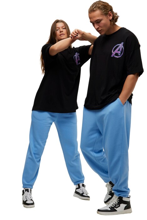 Teplákové kalhoty, široké nohavice, elastický pas, unisex