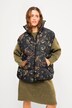 Gilet matelassé oversize, avec col montant et motif imprimé