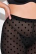 Legging en mesh, pois floqués