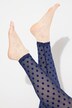 Leggings de malla, puntos flocados