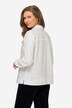 Bluse, materialblanding, isbjørnmotiv, krage, lange ermer