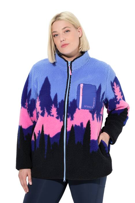 Flísová bunda, hory, stojáček, dvoucestný zip