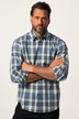 Camicia a quadri dalla vestibilità moderna con maniche lunghe e colletto ad apertura inglese, disponibile fino alla tg. 8XL
