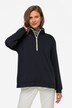Sweatshirt, troyerkrave, lange ærmer, sideslidser