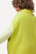 Vest, ribbestrikket, oversized, strikkekrage, ermeløs