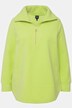 Sweat-shirt en polaire à col montant et manches longues, fermeture à glissière - silhouette en A