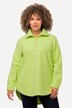 Sweat-shirt en polaire à col montant et manches longues, fermeture à glissière - silhouette en A