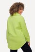 Sweat-shirt en polaire à col montant et manches longues, fermeture à glissière - silhouette en A