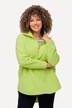 Sweat-shirt en polaire à col montant et manches longues, fermeture à glissière - silhouette en A