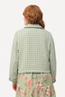 Giacca con pied-de-poule, collo da camicia e maniche foderate