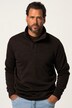 Half-zip, knitted fleece, half-zip collar with buttons, tall