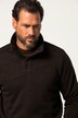 Half-zip, knitted fleece, half-zip collar with buttons, tall