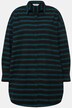 Chemisier oversize unisexe à manches longues et motif à rayures