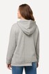 Hoodie med lynlås, hætte og lange ærmer, i økologisk bomuld