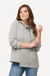 Hoodie med lynlås, hætte og lange ærmer, i økologisk bomuld