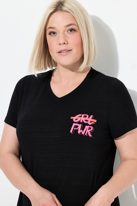 Funktions-Shirt, Cut-Outs, V-Ausschnitt, Halbarm, recycelt