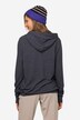 Sweat à capuche avec imprimé à message, base élastique et manches longues.