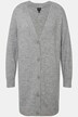 Cardigan, boxy, knopen, V-hals, fijn breisel