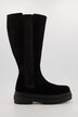 Bottes en cuir, tige XXL, empiècement élastique, largeur H
