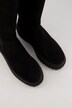 Bottes en cuir, tige XXL, empiècement élastique, largeur H
